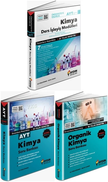 Aydın 2026 Ayt Kimya Ders İşleyiş + Soru + Organik Kimya Soru Seti 3 Kitap ürün görseli 1