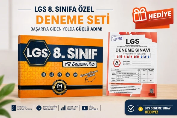 MOZAİK LGS 7'Lİ DENEME-KURUMSAL DENEME HEDİYELİ!! ürün görseli 1