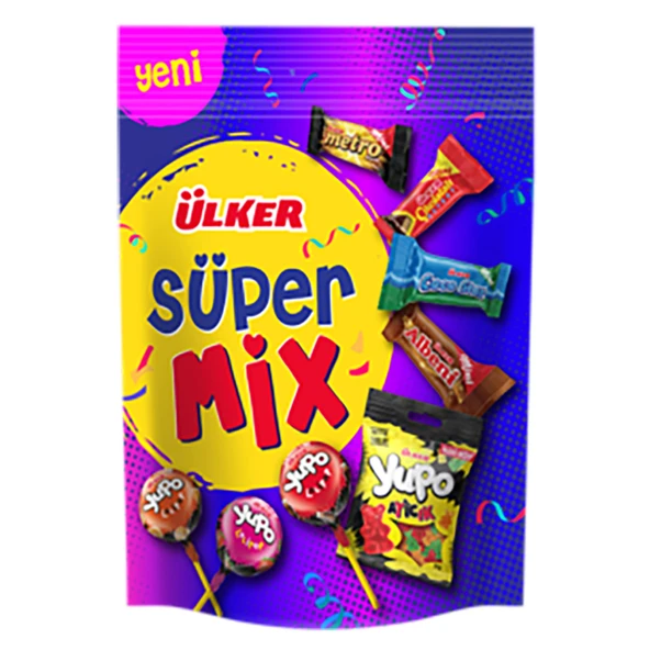 SÜPER MİX 300 GR Şeker, Lolipop ve Mini Çikolatalar ürün görseli 1