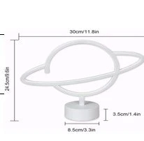 Neon Işıklı Satürn Lamba Pil+Usb - Resim 2