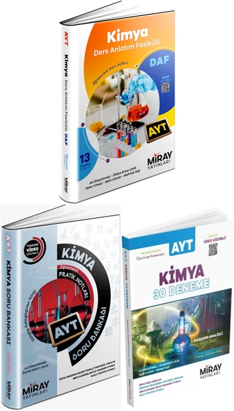 Miray 2026 Ayt Kimya Ders Anlatım + Soru + Deneme Seti 3 Kitap ürün görseli 1
