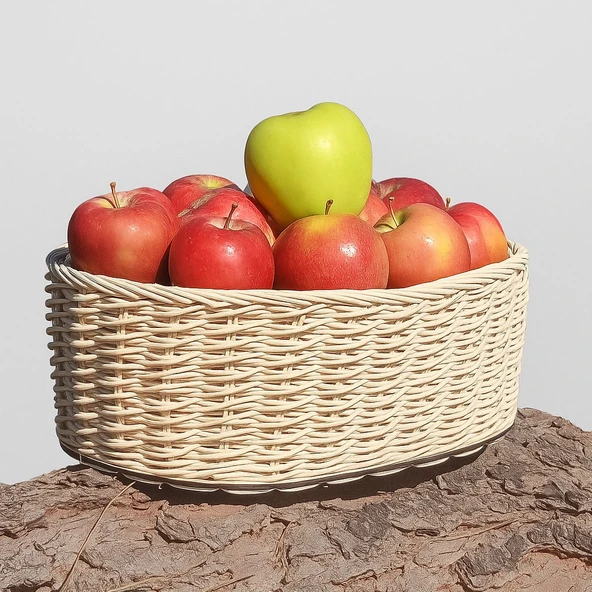 Oval Rattan Sepet 32*22*10 cm - Resim 2