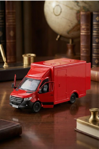 Mercedes-Benz Sprinter 1:48 Ölçek Çek Bırak Metal Kargo Kamyoneti Oyuncak Araba 14 cm ürün görseli 1