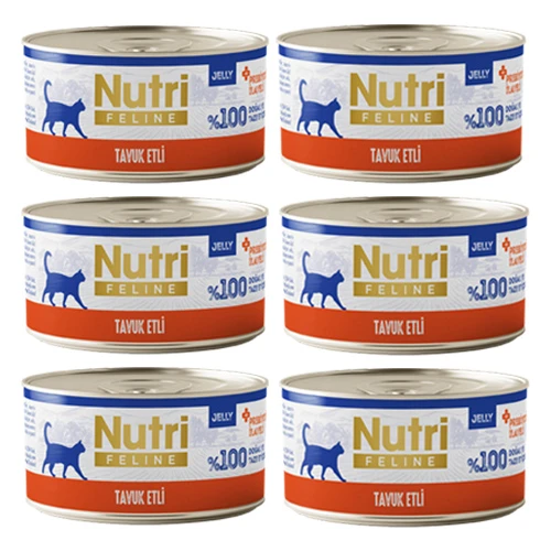 Nutri Feline Adult Jelly 70Gr Tavuk Etli 6 Adet Yaş Yetişkin Kedi Maması ürün görseli 1