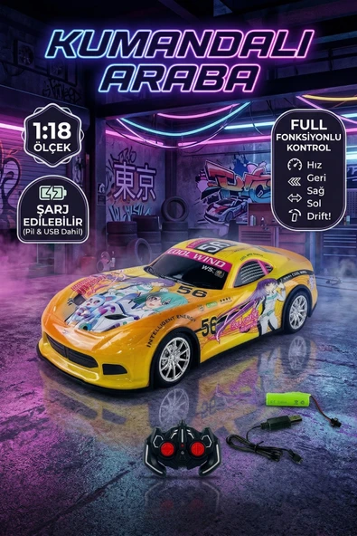 Vardem Cool Wind Uzaktan Kumandalı Şarjlı Drift Arabası 1:18 Ölçek Full Fonksiyonlu ürün görseli 1