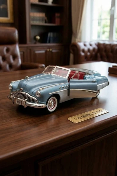 Motormax 1:18 1949 Buick Roadmaster Diecast Model Araba - Mavi - Metal Koleksiyon Araç Lisanslı ürün görseli 1