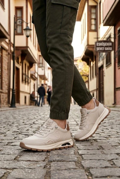Pepita E350 Rahat Hafif Lastik Bağcıklı Özel Tasarım Spor Sneaker Erkek Ayakkabı ürün görseli 1