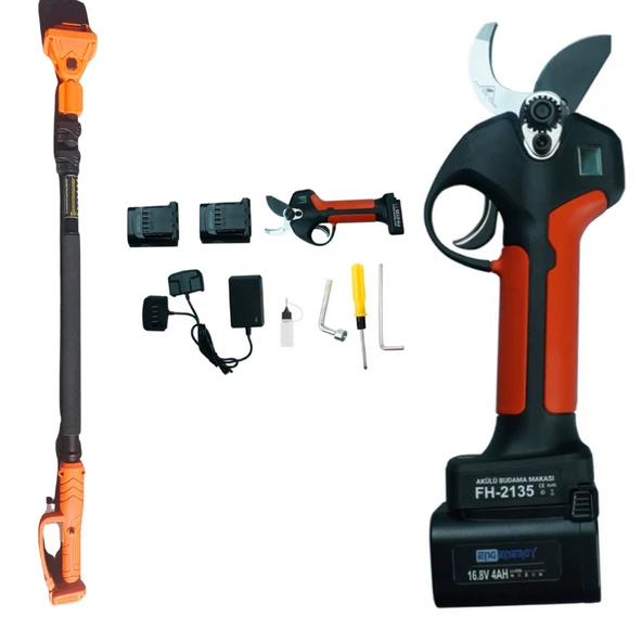 Energy Eng FH 2135 Akülü Budama Makası 16.8V 4Ah 35mm (2 Bataryalı) UZATMA APARATLI ürün görseli 1