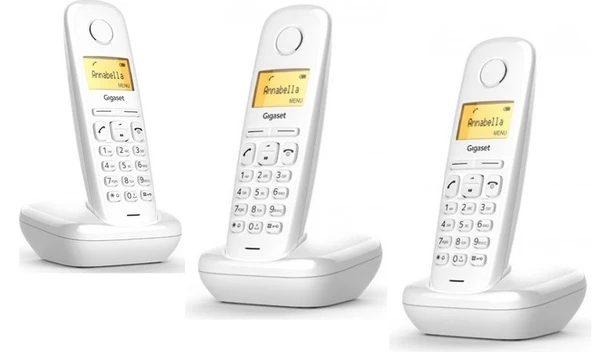 Gigaset 1 Harici 3 Dahili DECT Telsiz Telefon Santrali Beyaz – Analog Hat Uyumlu Kablosuz Ofis Telefon Sistemi ürün görseli 1