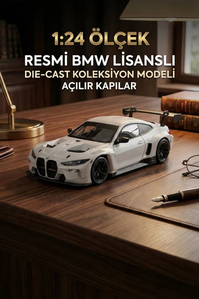 Motormax 1:24 BMW M4 GT3 Diecast Model Araba Lisanslı - Metal Koleksiyonluk Araç ürün görseli 1