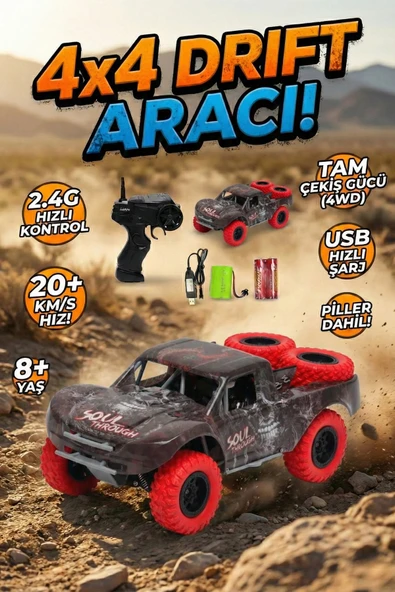 PTTAVM: Şarjlı Uzaktan Kumandalı Araba 4x4 Yüksek Hızlı Drift ve