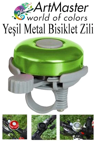 Yeşil Metal Bisiklet Zili 1 Adet Scooter Zili Denge Zili Alümünyum Bisiklet Zili Bisiklet Süsü Korna Aksesuar ürün görseli 1
