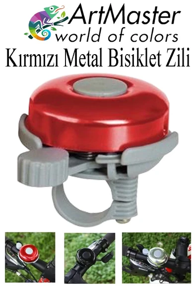 Kırmızı Metal Bisiklet Zili 1 Adet Scooter Zili Denge Zili Alümünyum Bisiklet Zili Bisiklet Süsü Korna Aksesuar ürün görseli 1