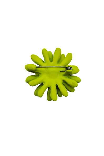 Sarı Papatya Figürlü Mine Tasarım Broş - Resim 5