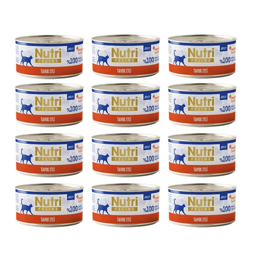 Nutri Feline Adult Jelly 70Gr Tavuk Etli 12Adet Yaş Yetişkin Kedi Maması ürün görseli 1