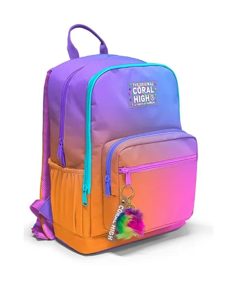 Coral High Pembe Turuncu Renk Geçişli Okul Çantası 23675 ürün görseli 1