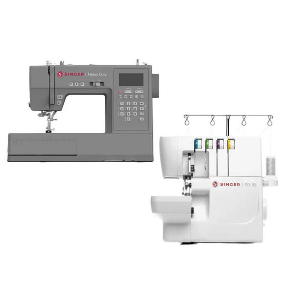 Singer HD6805C Dikiş Makinesi ve Singer S0105 Overlok Makinesi Avantajlı Paket ürün görseli 1