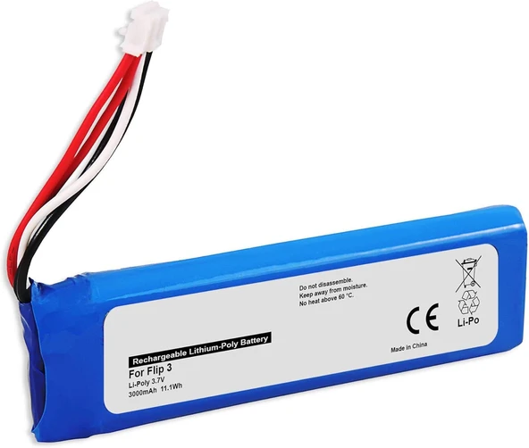 JBL Flip 3 uyumlu 3.7v 3000 mah Soketli Batarya ürün görseli 1