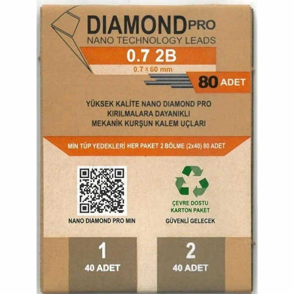 UNI MIN NANO DIOMAND NDP-07-80 2B 0.7 2B 80 LI ürün görseli 1