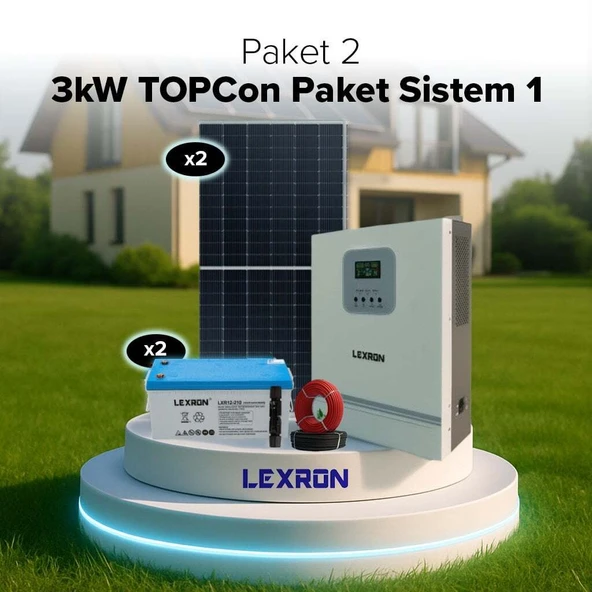3 kW (3000W) TOPCon Hazır Paket Sistem  Hazır Paket 2 ürün görseli 1