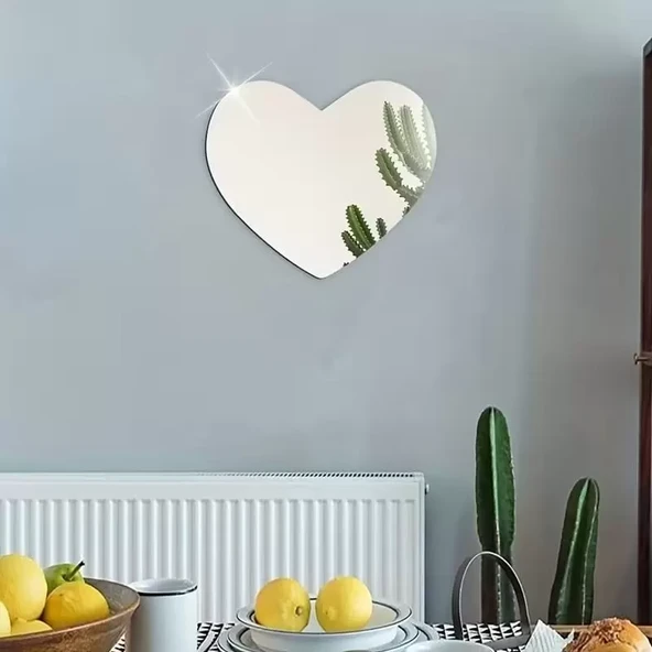 30x30 cm Kırılmaz Pleksi Dekoratif Duvar Aynası - Modern Organik Form 1. Sınıf Akrilik Ayna ürün görseli 1
