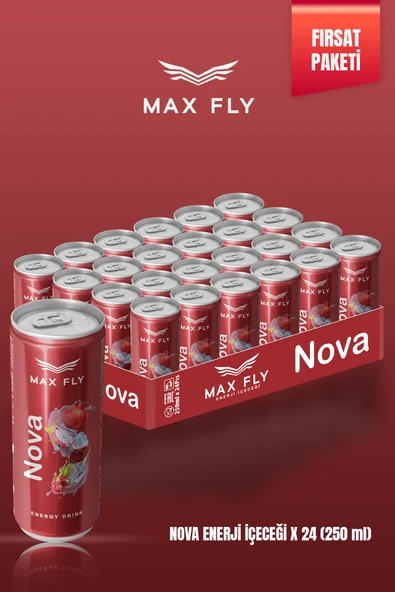 Max Fly Nova Enerji Içeceği 250 ml 24 Adet ürün görseli 1
