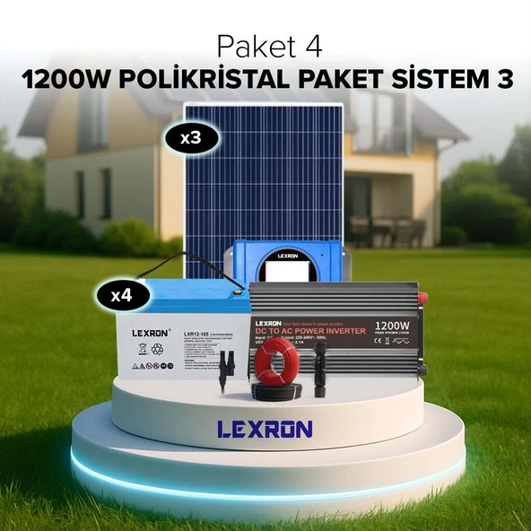 1,2 kW (1200W) Polikristal Hazır Paket Sitem Hazır Paket 4 ürün görseli 1