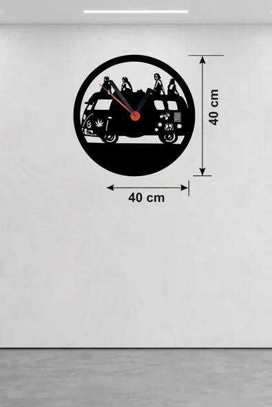 Fitness Motivasyon Tasarım Ahşap Duvar Saati - 40x40 cm Sporcu Hediyesi ürün görseli 1