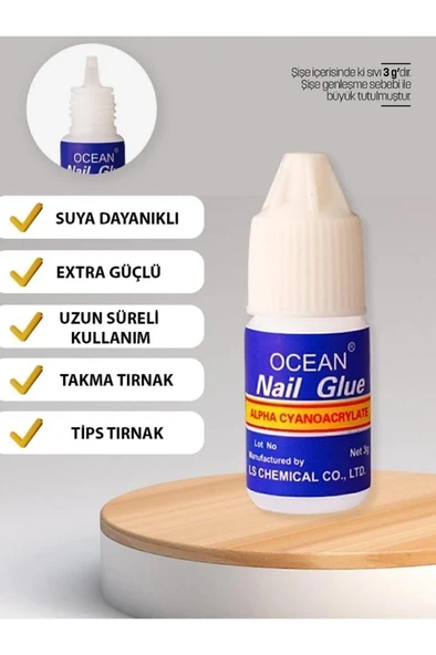 Ocean Tüp Tırnak Yapıştırıcı Alpha Cyanoacrylate 3 Gr ASU-189 ürün görseli 1