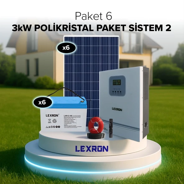 3 kW (3000W) Polikristal Hazır Paket Sitem  Hazır Paket 6 ürün görseli 1