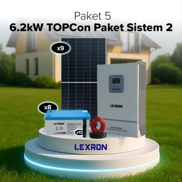 6.2 kW (6200W) TOPCon Hazır Paket Sistem  Hazır Paket 5 ürün görseli 1