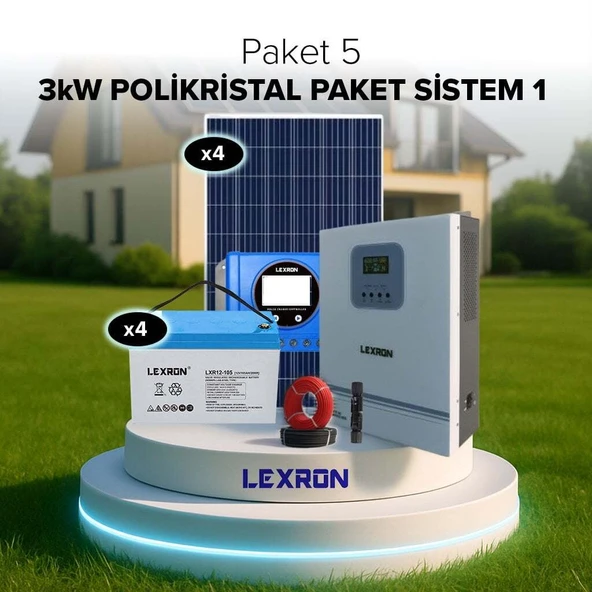 3 kW (3000W) Polikristal Hazır Paket Sitem Hazır Paket 5 ürün görseli 1