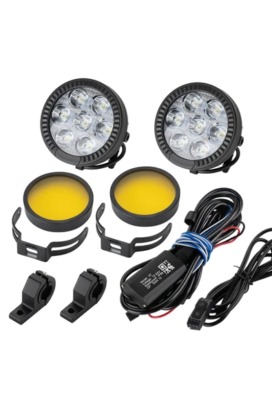 ASTRA LED 2 li set Motosiklet LED Sis Farı Metal Gövde D7 Led Enduro GS Serileri Uyumlu ürün görseli 1