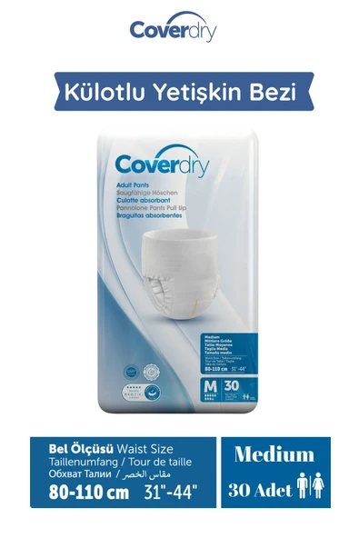 Coverdry Külotlu Yetişkin Hasta Bezi Medium 30 Adet ürün görseli 1