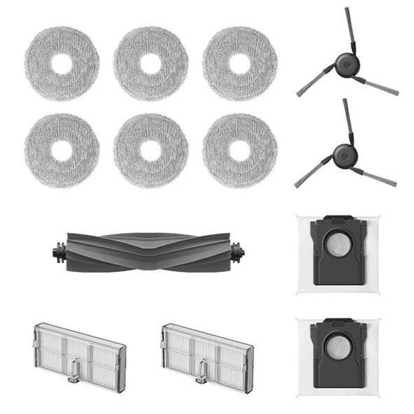 Dreame Robot Süpürge Aksesuar Seti 1 x Ana Fırça + 2 x Yan Fırça + 2 x Toz Torbası + 2 x Toz Kutusu Filtresi + 3 x Paspas Pedleri (6 adet) içerir L50 Ultra CE / D30 Ultra için ürün görseli 1