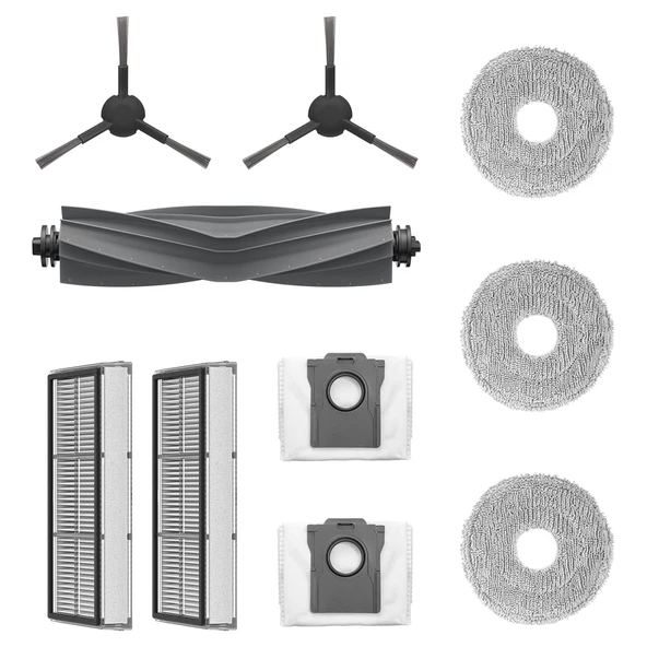 Dreame Robot Süpürge Aksesuar Seti 1 x Ana Fırça + 2 x Yan Fırça + 2 x Toz Torbası + 2 x Toz Kutusu Filtresi + 3 x Paspas Pedleri (6 adet)  içerir L40 Ultra AE / L40 Ultra CE / D20 Ultra / L10s Pro Ul ürün görseli 1