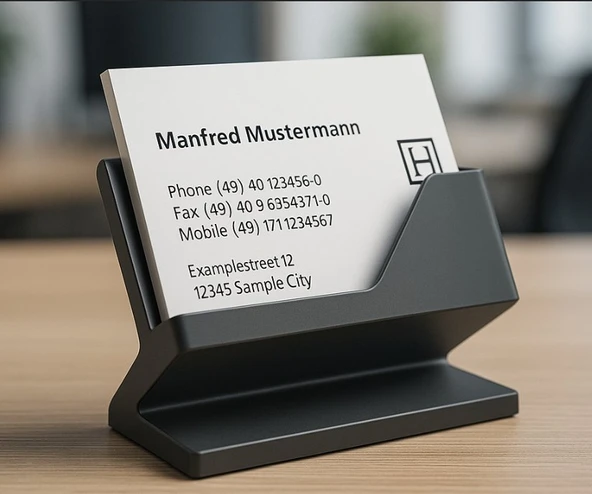 Z-Stil Modern Kartvizitlik - 3D Yazıcı Minimalist Ofis Aksesuarı - Estetik Masaüstü Organizer ürün görseli 1
