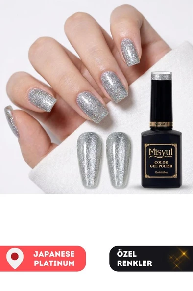 Misyul UV Led Kalıcı Oje Nail Art 15 ml Japanese Platinum J05 ürün görseli 1