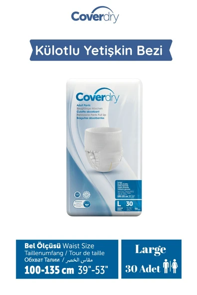 Coverdry Külotlu Yetişkin Hasta Bezi Large 30 Adet ürün görseli 1
