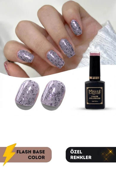 Misyul UV Led Kalıcı Oje Nail Art 15 ml Flash Base Color F08 ürün görseli 1