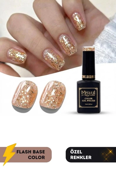 Misyul UV Led Kalıcı Oje Nail Art 15 ml Flash Base Color F02 ürün görseli 1