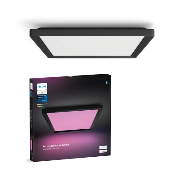 Philips Hue Tento WCA Siyah Slim Kare Tavan Paneli 40x40cm ürün görseli 1