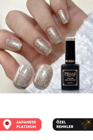 Misyul UV Led Kalıcı Oje Nail Art 15 ml Japanese Platinum J07 ürün görseli 1