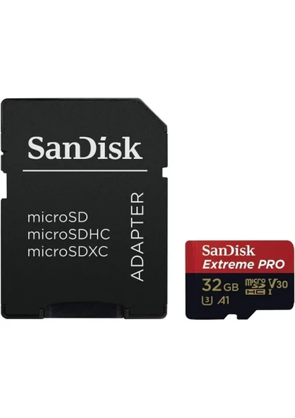 Sandisk 32GB Extreme Pro Microsdhc Hafıza Kartı, 100 Mb/sn'e Kadar - SDSQXCG-032G-GN6MA ürün görseli 1