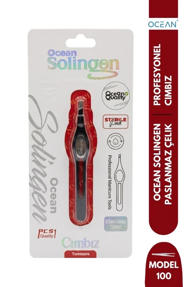 Ocean Solingen Cımbız Siyah Yuvarlak Gövdeli Eğik Ağız ASU-100 ürün görseli 1