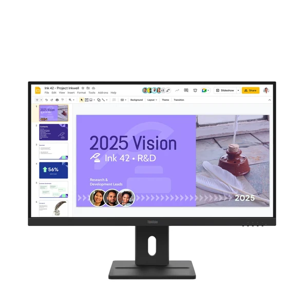 LENOVO E24Q-40 64BDGAT4TK 27" 4MS 100Hz 2K 2xHDMI/DP VESA PIVOT WLED MONITOR ürün görseli 1
