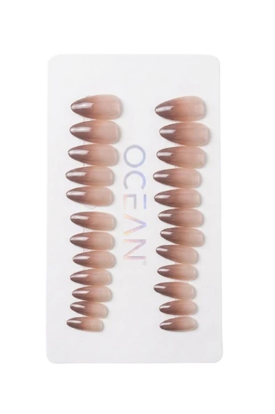 Ocean Profesyonel Takma Tırnak Seti Glazed Caramel Donut EBAY-202 ürün görseli 1