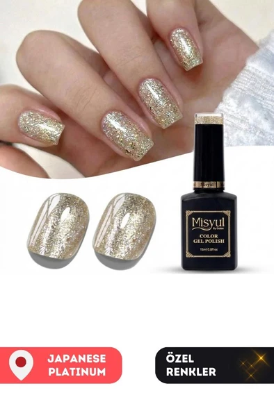 Misyul UV Led Kalıcı Oje Nail Art 15 ml Japanese Platinum J01 ürün görseli 1