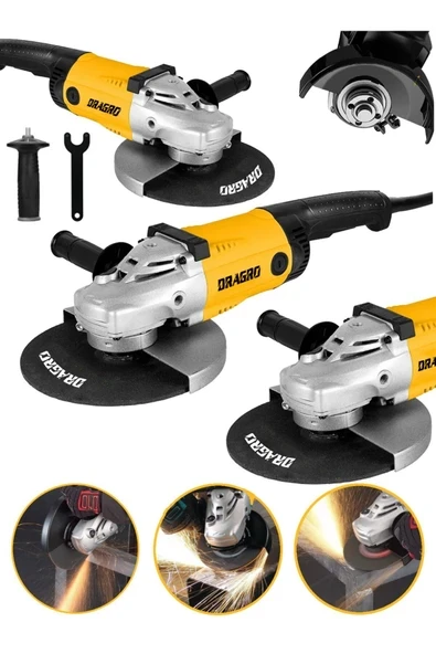 DRAGRO Alman Pro Bakır Sargı 4200 Watt Büyük Taşlama Kesme Makinası Demir Kesme 230 Mm ürün görseli 1