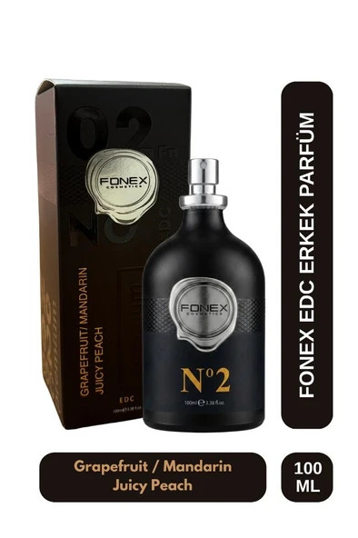 Fonex No:2 EDC Erkek Parfüm 100 Ml Grapefruit & Mandarin Juicy Peach ürün görseli 1